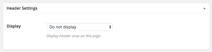 Header setting: Do not diplsay
